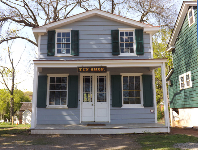 Tin Shop in Historic Richmond Town, April 2016