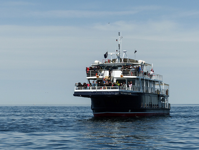 Day 7, whaling boat off coast from Tadoussac, Quebec