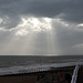 Sun rays over the English Channel