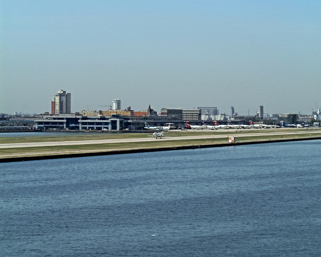 View to airside of London City Airport