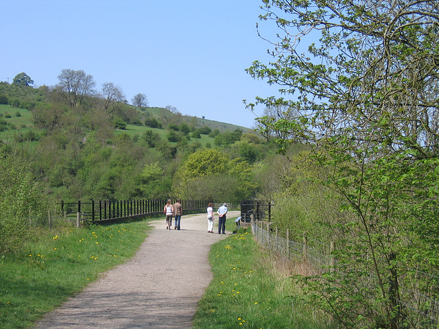 Monsal Trail as it passes over the Headstone Viaduct