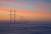 sea of snow at sunrise