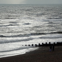 Sun rays over the English Channel