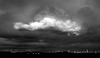 Dark clouds above the polder.