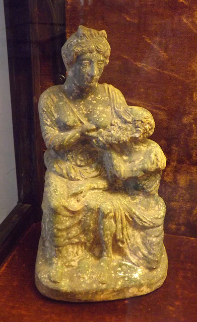 Terracotta Statuette of Perona and Micone in the Naples Archaeological Museum, July 2012