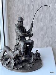 Figure at the Merkister Hotel - popular with anglers