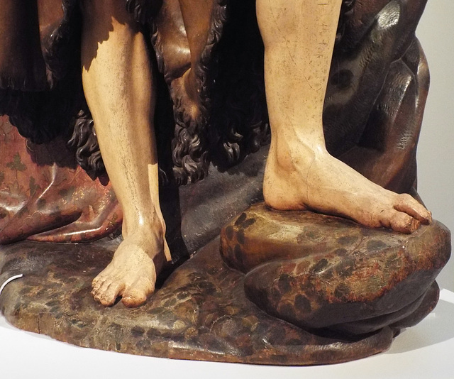 Detail of St. John the Baptist by Montanes in the Metropolitan Museum of Art, July 2023