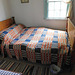 Bedroom in the Benjamin House in Old Bethpage Village, August 2022