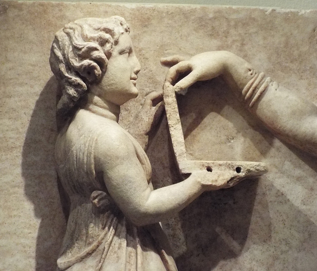 Detail of a Marble Grave Relief in the Metropolitan Museum of Art, June 2016