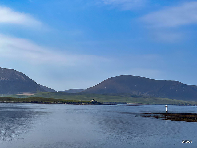 Orkney looking towards Hoy and the valley in which the Dwarfie's Stane sits.
