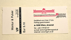 Ticket for the Heeresgeschichtliches Museum