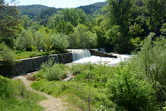 Bulgaria, Blagoevgrad, Artificial Waterfall on the River of Bistritsa