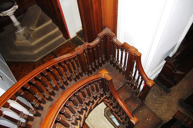 Pulpit stairs, St George's Church, St George's Road, Bolton, Greater Manchester   (long disused)