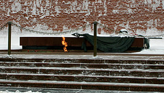 The Eternal Flame of Glory at the Tomb of the Unknown Soldier - Kremlin Wall, Moscow