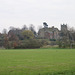 Looking over the River Tame to Kingsbury Hall and the Church of St. Peter and St. Paul.
