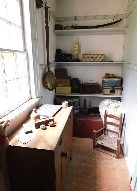 Pantry in the Benjamin House in Old Bethpage Village, August 2022