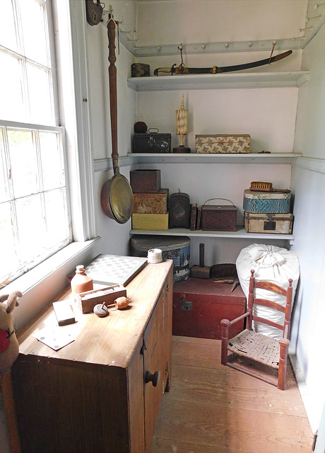 Pantry in the Benjamin House in Old Bethpage Village, August 2022