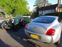 Vintage and new Bentleys