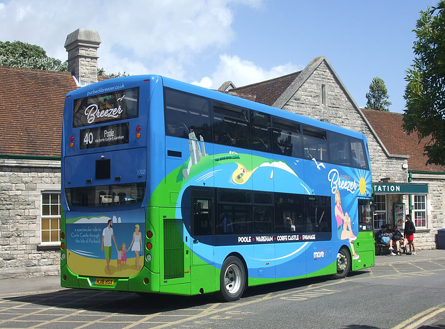 DSCF3790 More Bus 1702 (HJ16 HSX) at Swanage - 28 Jul 2018 DSCF3790 More Bus 1702 (HJ16 HSX) at Swanage - 28 Jul 2018