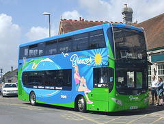 DSCF3786 More Bus 1702 (HJ16 HSX) at Swanage - 28 Jul 2018