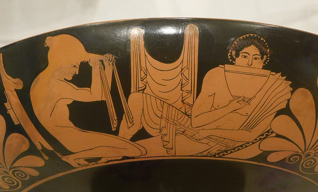 Detail of a Terracotta Kylix Attributed to the Ashby Painter in the Metropolitan Museum of Art, August 2019