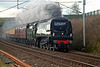 Bulleid Battle of Britain 34067 TANGMERE 2nd April 2022 at Beckfoot with 1Z70 07.29 York - Carlisle The Northern Belle (steam from Carnforth)