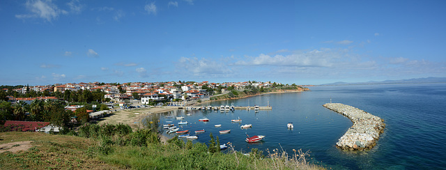 Greece, Kassandreia, Bay and Port of Nea Fokea