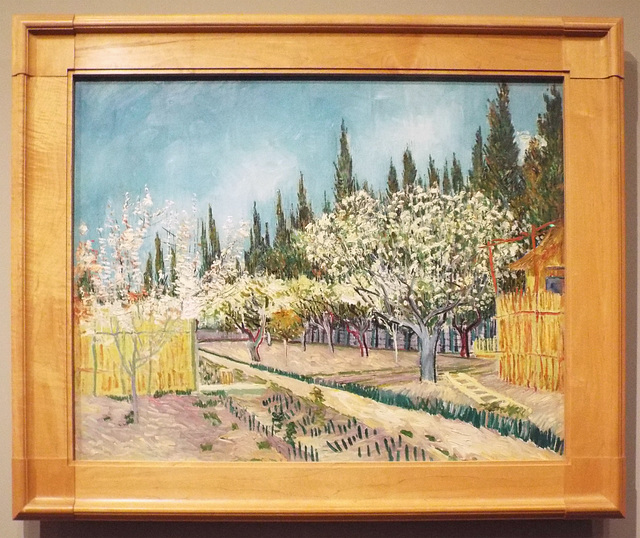 Orchard Bordered by Cypresses by Van Gogh (Kroller-Muller Version) in the Metropolitan Museum of Art, July 2023