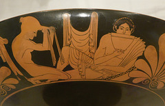 Detail of a Terracotta Kylix Attributed to the Ashby Painter in the Metropolitan Museum of Art, August 2019