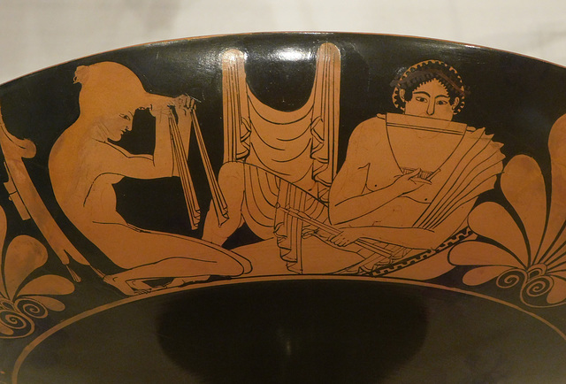 Detail of a Terracotta Kylix Attributed to the Ashby Painter in the Metropolitan Museum of Art, August 2019