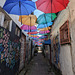 Parapluies en perspective / Colourful umbrella's perspective