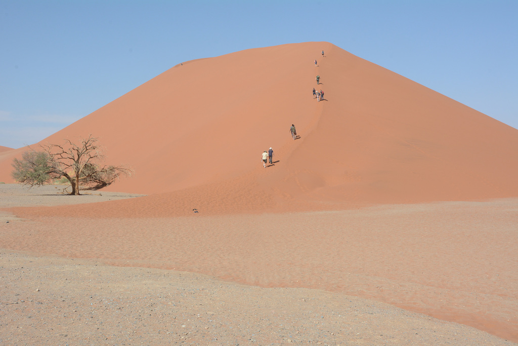 Namibia, The Initial Stage of the Trekking Route along the Dunes of the Sossusvlei National Park