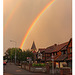 Rainbow over St Peter's East Blatchington - 23.5.2016