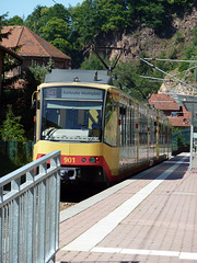 Die S41 nach Karlsruhe in Weisenbach im Murgtal