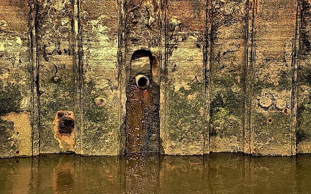 Waterside Wall With Tide Marks 3