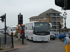 Grebe Coaches MIL 5166 and MIL 1714 in Great Yarmouth - 29 Mar 2022 (P1110089)