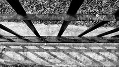 Fence and shadows, look down