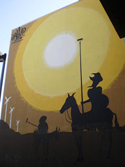 Mural of 21st century Don Quijote, by Slap.