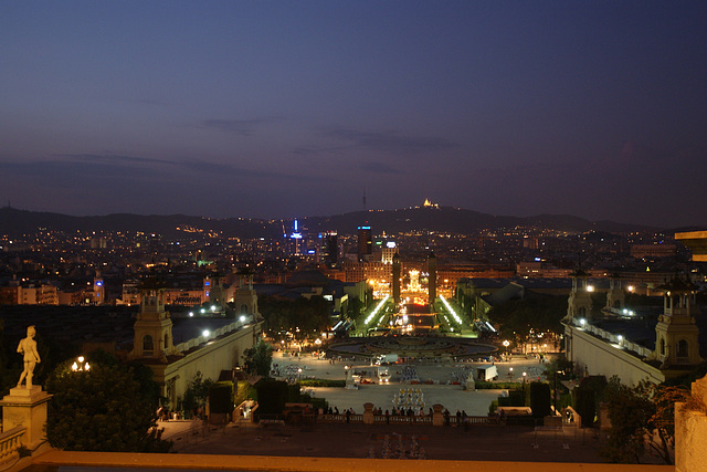 Barcelona At Dusk