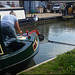 painting the canal boat