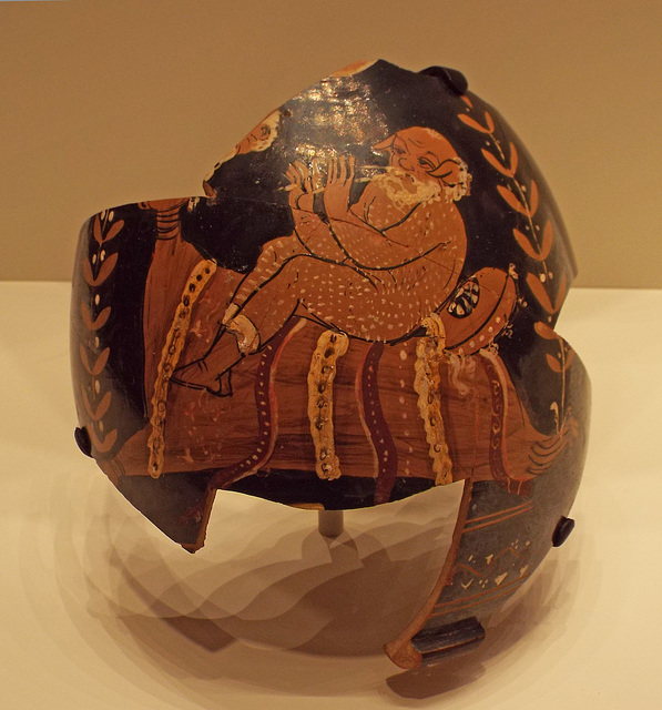 Oil Jar Fragment With a Pappasilenos in the Getty Villa, June 2016