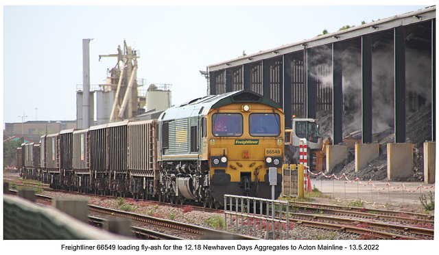 Freightliner 66549 Newhaven Days Aggregates - flying ash - 13 5 2022