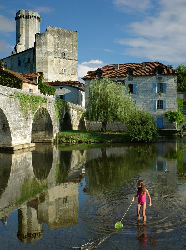 The Dronne at Bourdeilles, France.