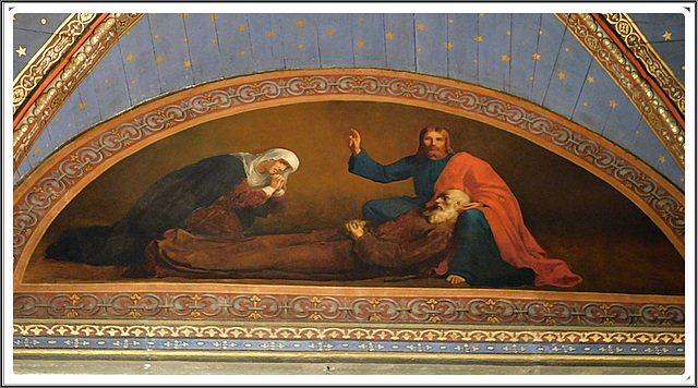 Décor peint du transept de la chapelle sainte Catherine à Dinan (22)