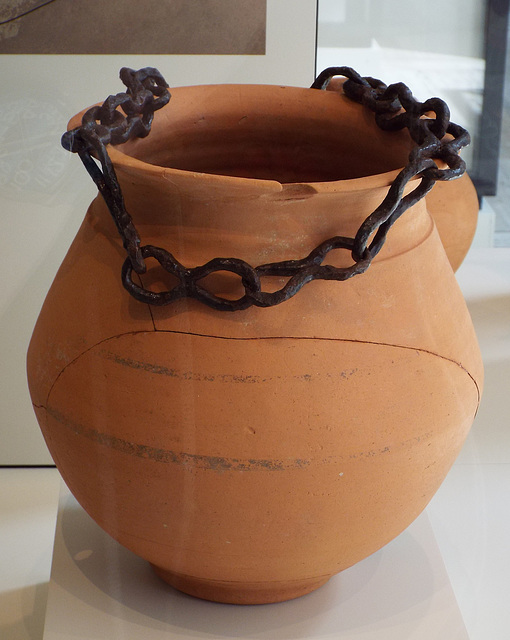 Celtiberian Urn with a Chain in the Archaeological Museum of Madrid, October 2022