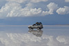 Bolivia, Salar de Uyuni, Driving across the Sky