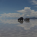 Bolivia, Salar de Uyuni, Driving across the Sky