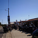 Motor bikers parking to have lunch.