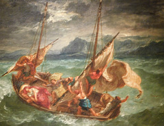 Detail of Christ on the Sea of Galilee by Delacroix in the Metropolitan Museum of Art, January 2019