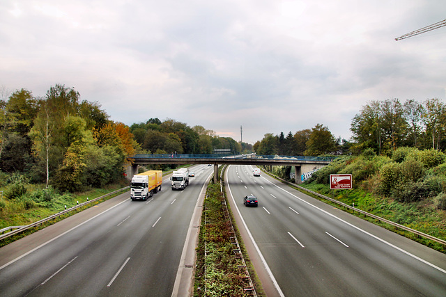 Blick auf die Autobahn A2 (Herten) / 17.10.2020